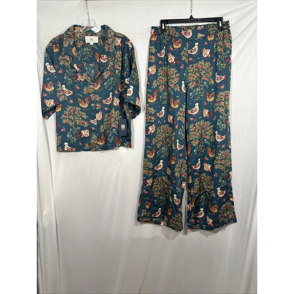 NWT $198 Printfresh [ Small Tall ] Eco Satin‎ Wildest Dreams Set Hen House T2164